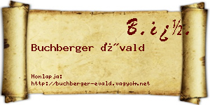 Buchberger Évald névjegykártya